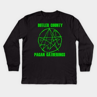 Elder Sign Green Kids Long Sleeve T-Shirt